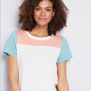 MODCLOTH Tone Trio Colorblock Tee